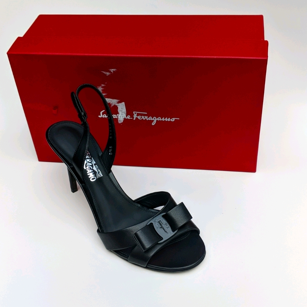 Salvatore Ferragamo LIDA Leather Slingbacks